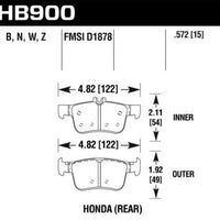Hawk Performance Ceramic Rear Brake Pads