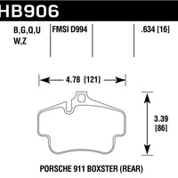 Hawk Performance HPS 5.0 Rear Brake Pads