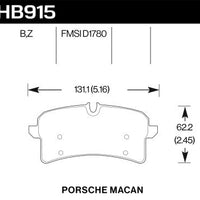 Hawk Performance HPS 5.0 Rear Brake Pads