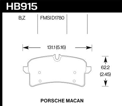 Hawk Performance Ceramic Rear Brake Pads