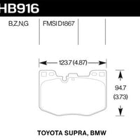 Hawk Performance HPS 5.0 Pads Front