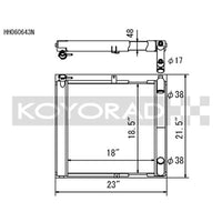 Koyo Performance Radiator N-FLO Dual Pass - Mazda RX-7 (FC) 1986-1991