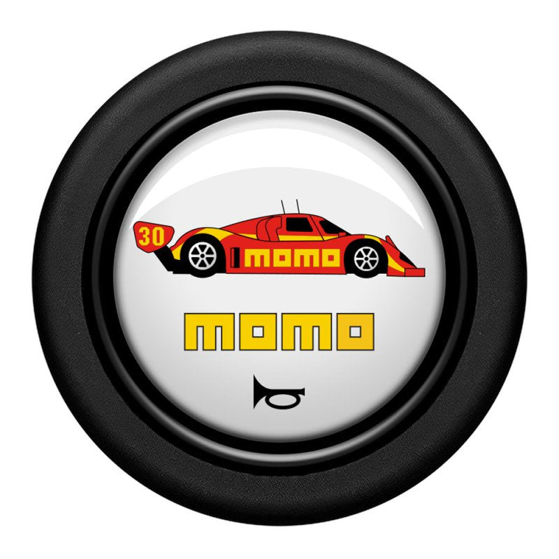 MOMO Passion 1993 White Round Lip Horn Button