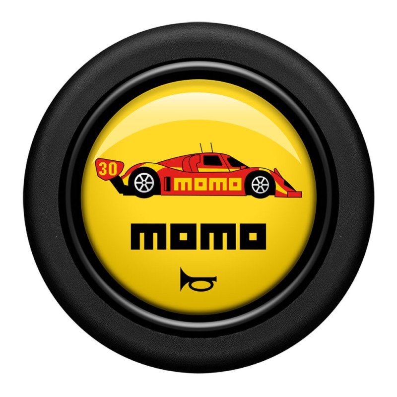 MOMO Passion 1993 Yellow Round Lip Horn Button