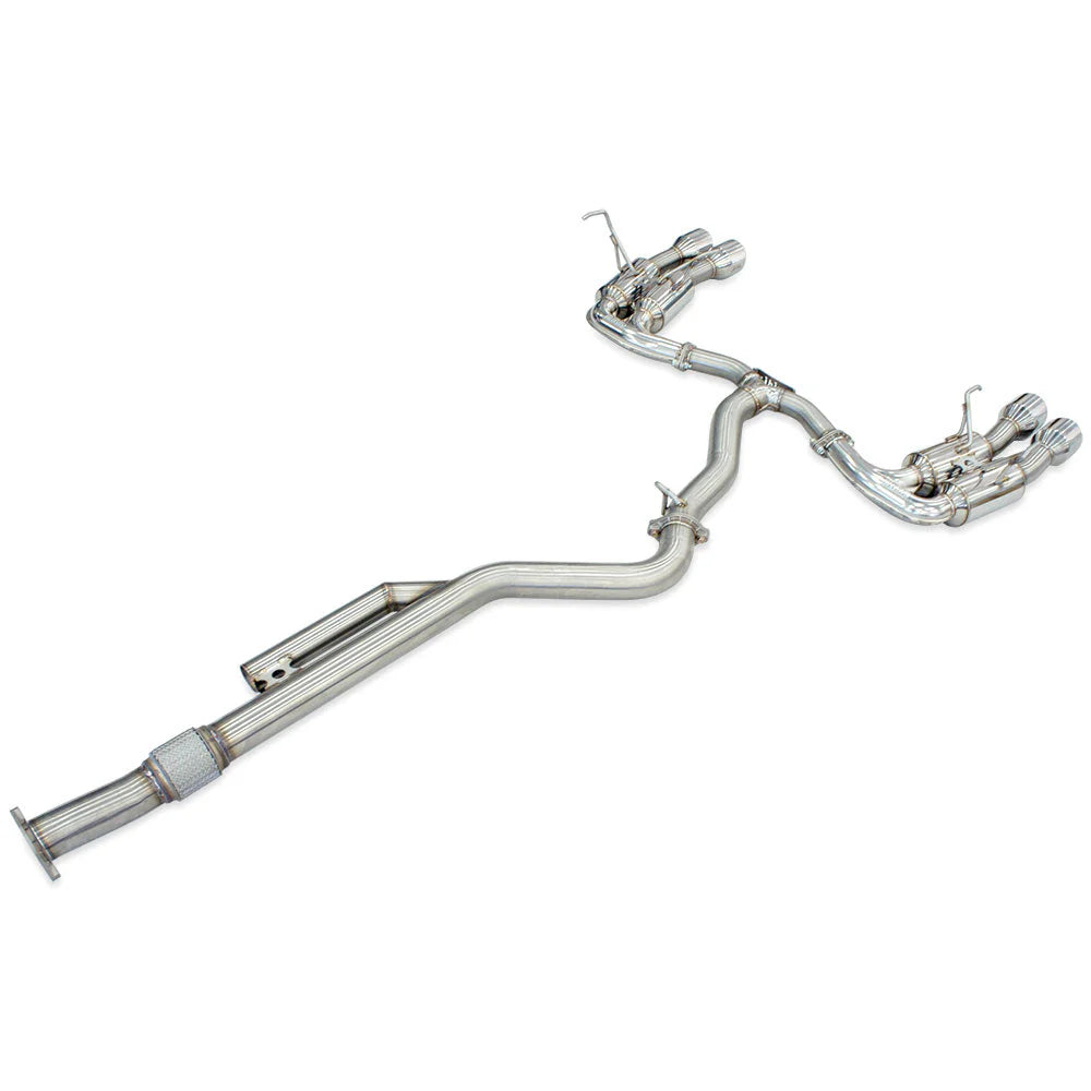 Invidia R400 Cat Back Exhaust - Straight Cut Polished Stainless Tips Subaru WRX VB 22+ (Sedan)