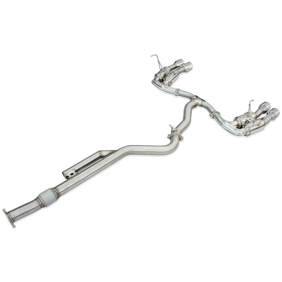Invidia R400 Cat Back Exhaust - Straight Cut Polished Stainless Tips Subaru WRX VB 22+ (Sedan)