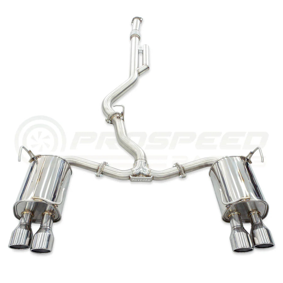 Invidia Q300 Turbo Back Exhaust - Rolled Polished Stainless Tips Subaru WRX VB 22+ (Sedan 6MT)