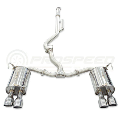 Invidia Q300 Turbo Back Exhaust - Rolled Polished Stainless Tips Subaru WRX VB 22+ (Sedan 6MT)