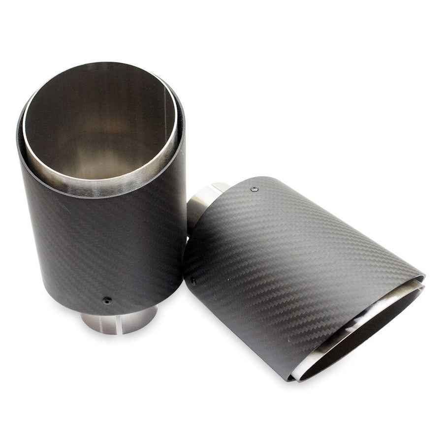 PSR Carbon Fibre Clamp On Exhaust Tip 60mm Inlet/114mm Outlet - SINGLE TIP