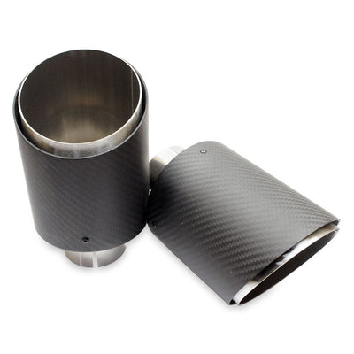 PSR Carbon Fibre Clamp On Exhaust Tip 60mm Inlet/114mm Outlet - SINGLE TIP