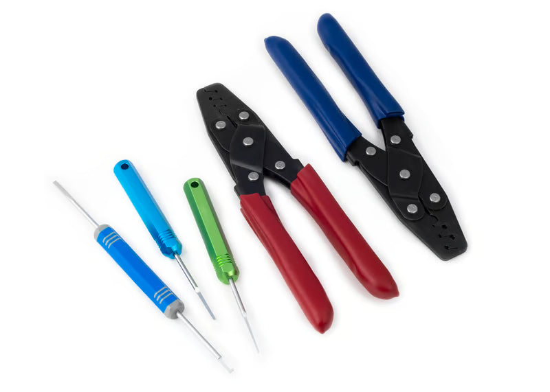 HALTECH Dual Crimper Set Inc 3 pin removal tools - HT-070300