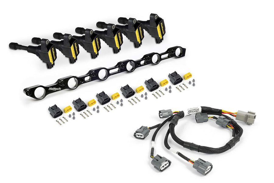 HALTECH R35 Coil Conversion Kit for Toyota JZ- Includes bracket , coils, connectors and harness - HT-120201