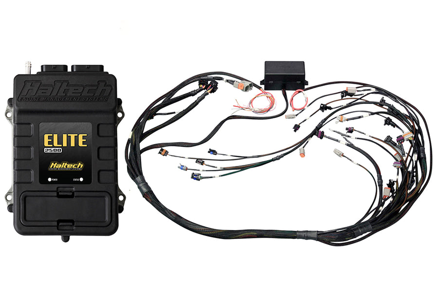 HALTECH Elite 2500 + GM GEN IV LSx (LS2/LS3 etc) non DBW Terminated Harness Kit - HT-151365