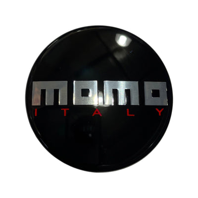 Momo Italy Black Centre Caps for Momo wheels 50mm (Set of 4)