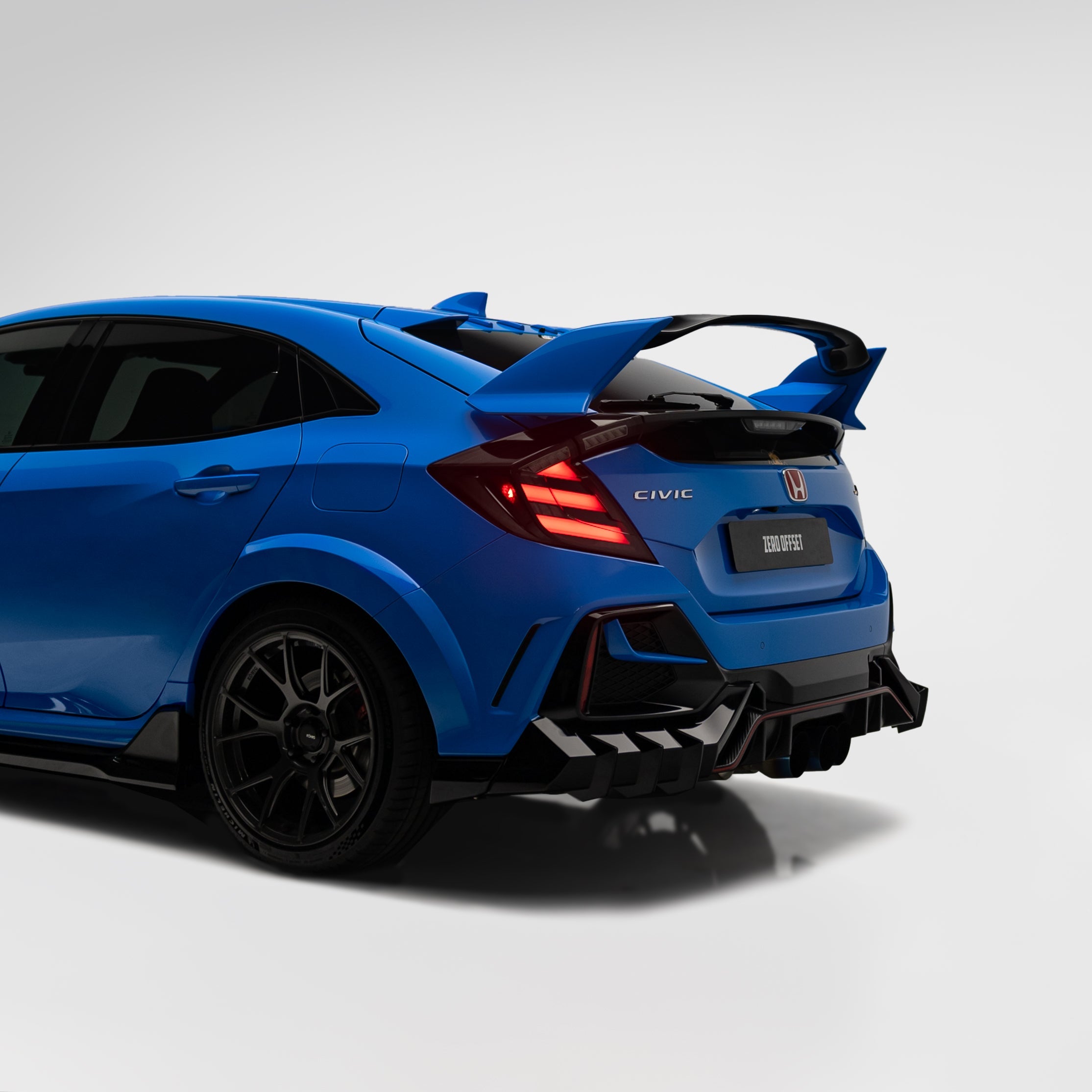 Mugen Style Rear Diffuser & Rear Spats for Honda Civic FK8 2017-2021