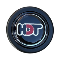MOMO HDT Black and Red Round Lip Horn Button