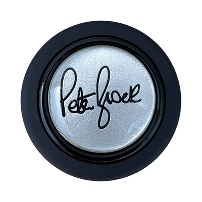 MOMO Peter Brock Black and Silver Round Lip Horn Button