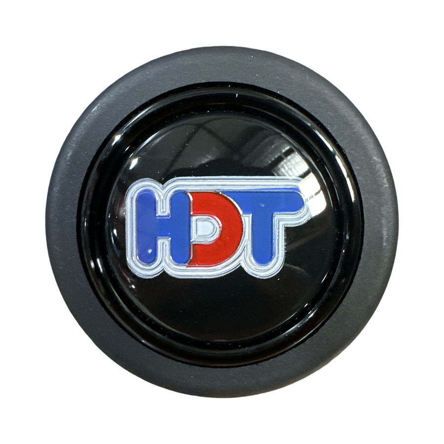 MOMO HDT Blue and Red Round Lip Horn Button