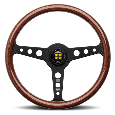 MOMO Heritage Indy Black Wood 350mm Steering Wheel - VINDYHERBK351P