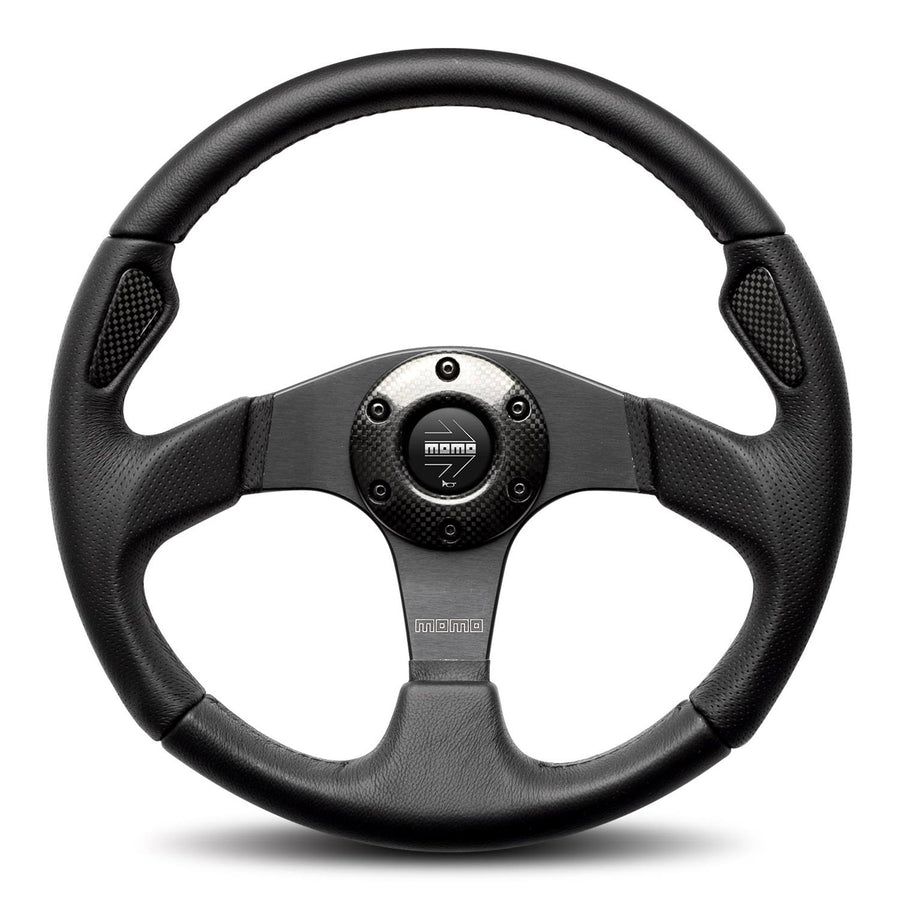 MOMO JET Black Leather 320mm Steering Wheel - 11102912211R