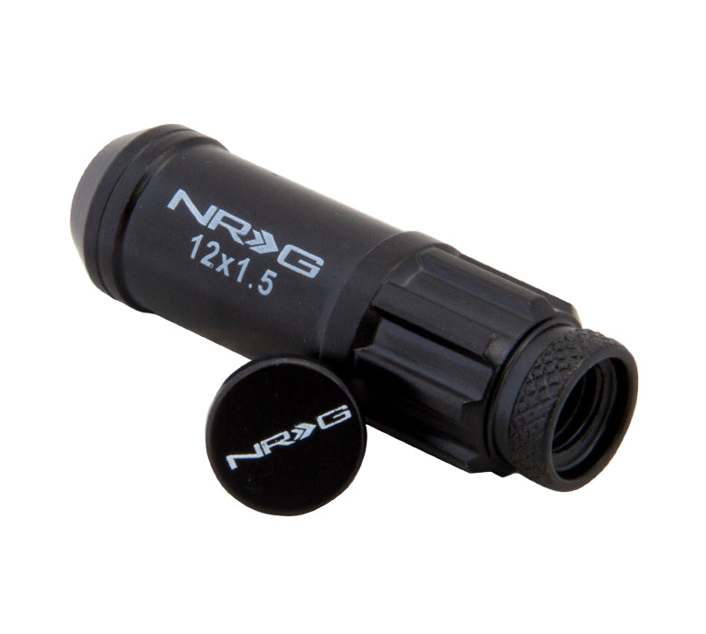 NRG 700 Series Long Steel Wheel Lug Nuts w/Dust Caps Set of 20 - M12x1.5