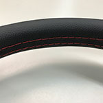 MUGEN RACING III STEERING WHEEL RED STITCHING - LEATHER