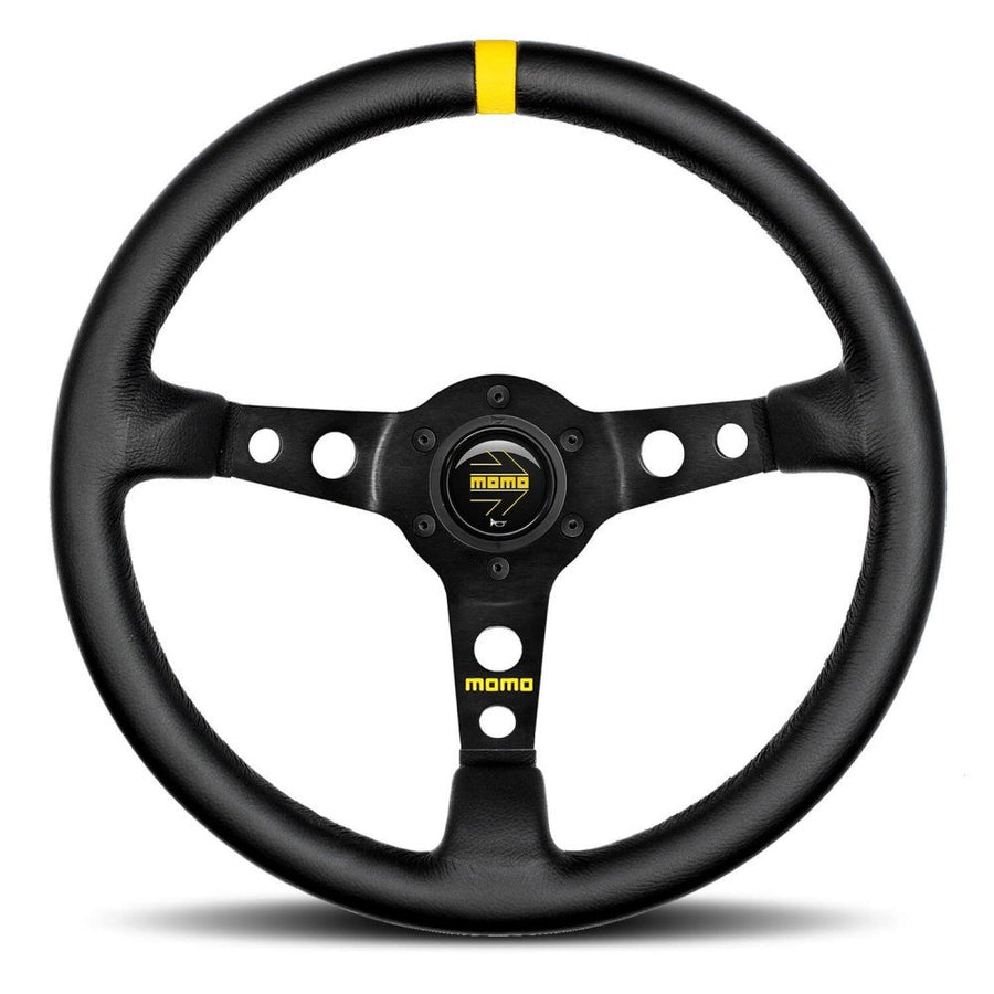 MOMO MOD 07 Black Leather 350mm Steering Wheel - 11111811312R