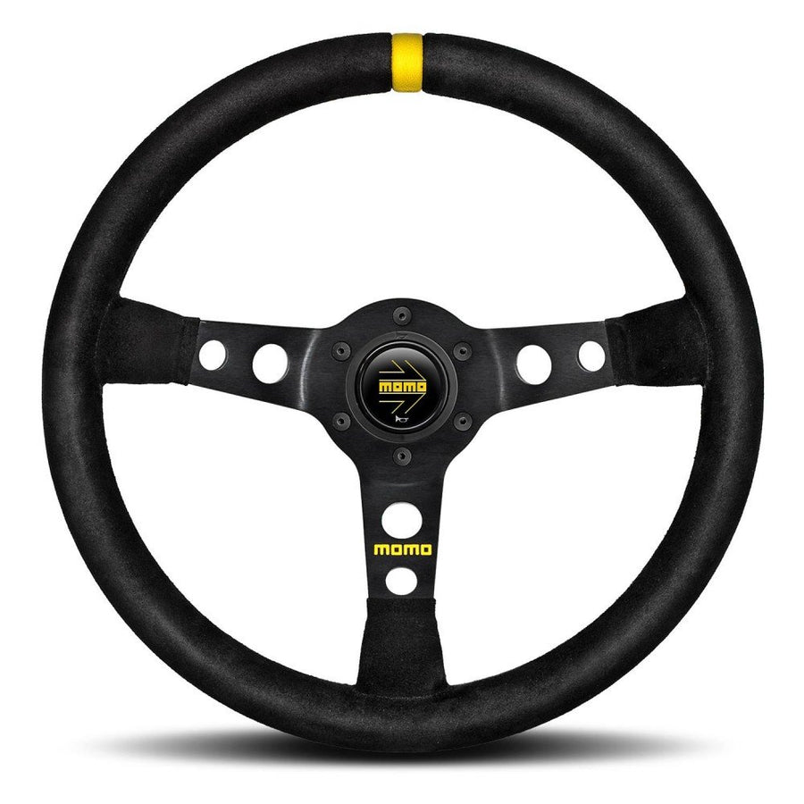MOMO MOD 07 Black Suede 350mm Steering Wheel - 11111811311L