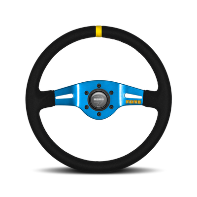MOMO MOD.03 Black Blue Suede Steering Wheel 350mm - 11150405811R