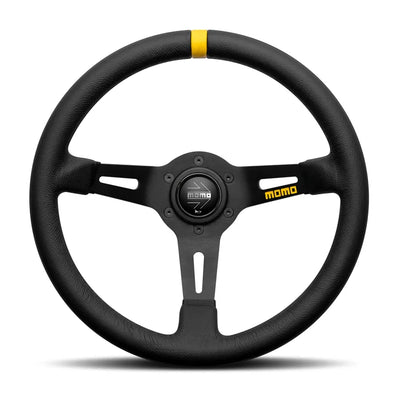 MOMO MOD 08 Black Leather 330mm Steering Wheel