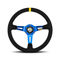 MOMO MOD.08 Black Blue Suede Steering Wheel 350mm - 11150085821R