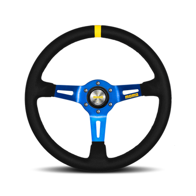 MOMO MOD.08 Black Blue Suede Steering Wheel 350mm - 11150085821R