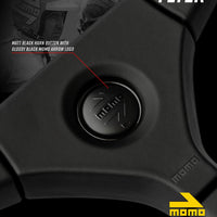 MOMO Flyer Black Leather 380mm Steering Wheel VFLYERBLK38R