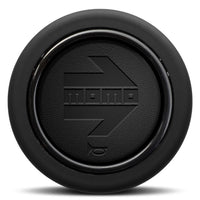 MOMO Black Leather Embossed Round Lip 2P Horn Button