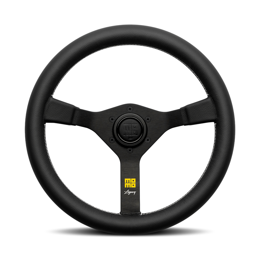 MOMO Legacy Black Leather 350mm Steering Wheel