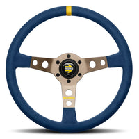 MOMO MOD 07 Blue Microfibre Anthracite Spokes 350mm Steering Wheel