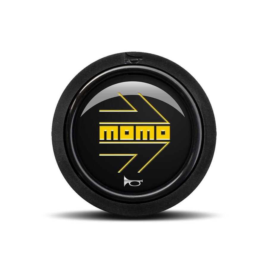 MOMO ARROW Polished Black Flat lip 2P Horn Button