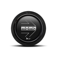 MOMO Chrome Arrow Over Matte Black Flat Lip Horn Button