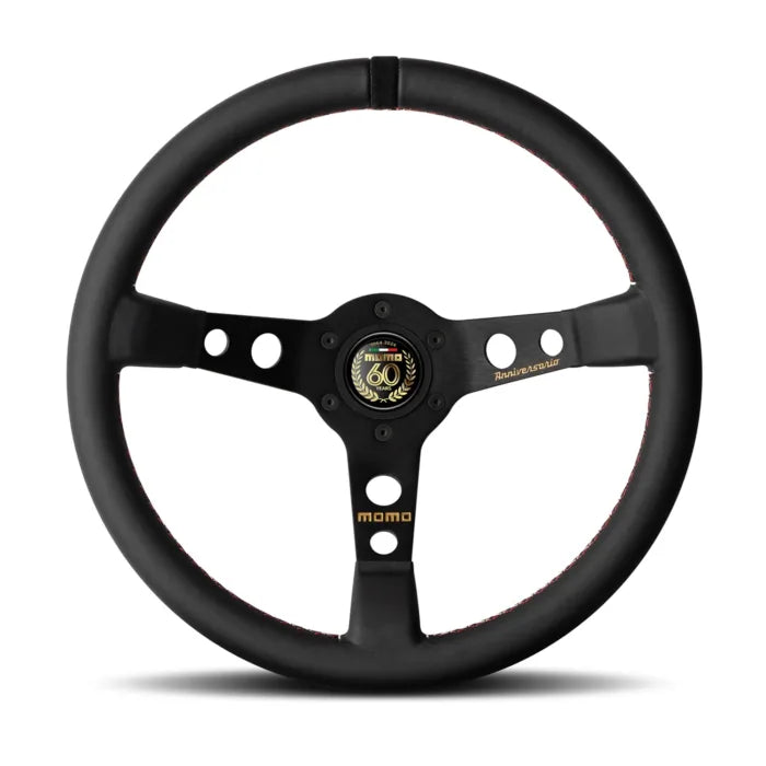 MOMO 60th Anniversario MOD 07 Limited Edition 350mm Steering Wheel - V07ANNIVBK35R
