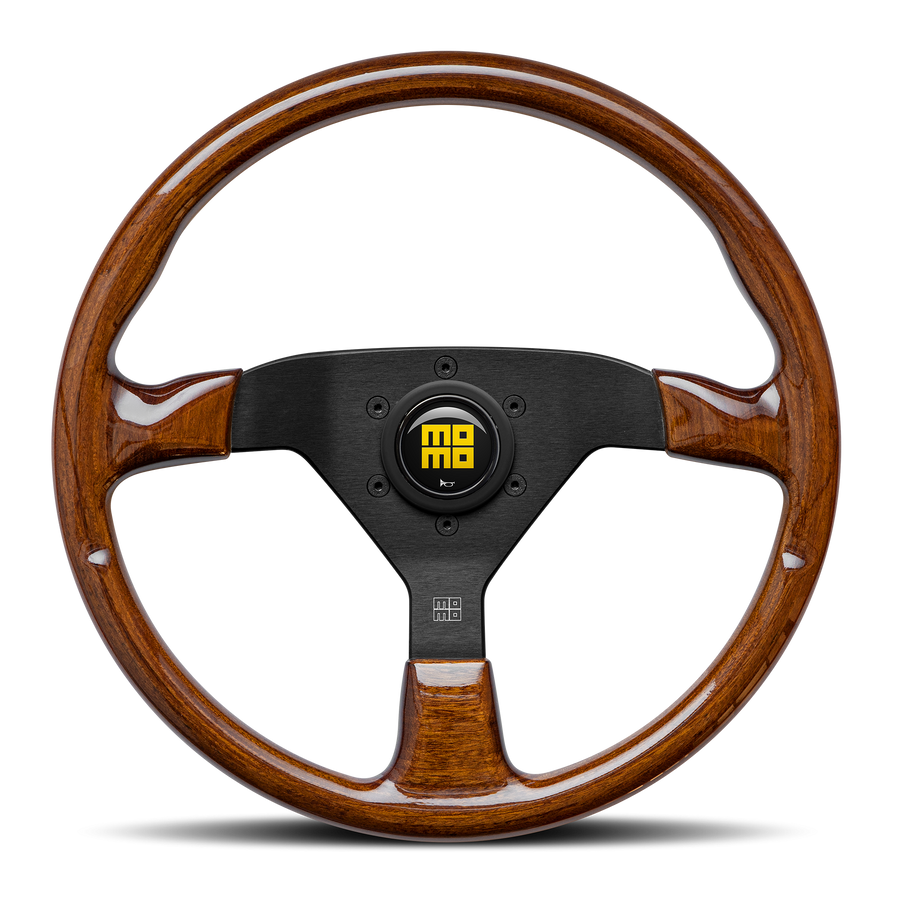 MOMO Heritage Montecarlo Wood 350mm Steering Wheel - VMCHERWDBK35