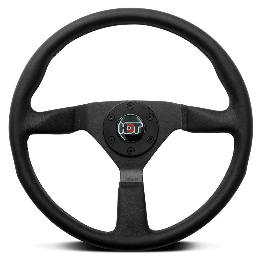 MOMO Montecarlo Black Leather 380mm Steering Wheel HDT 4805 Hub - VMONTECBLK38R-HDT4805