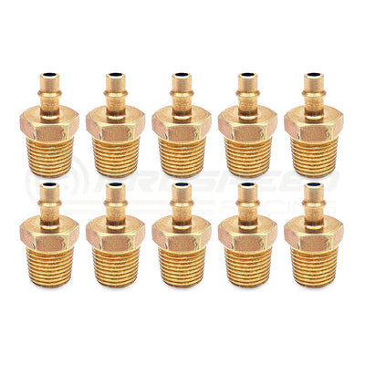 Brass 1/8" NPT Straight 3mm Hose Barb Fitting 10 Pack