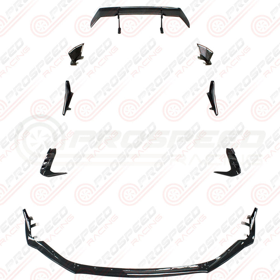 PSR STI Style Carbon Fibre Aero Kit w/Swan Neck Wing