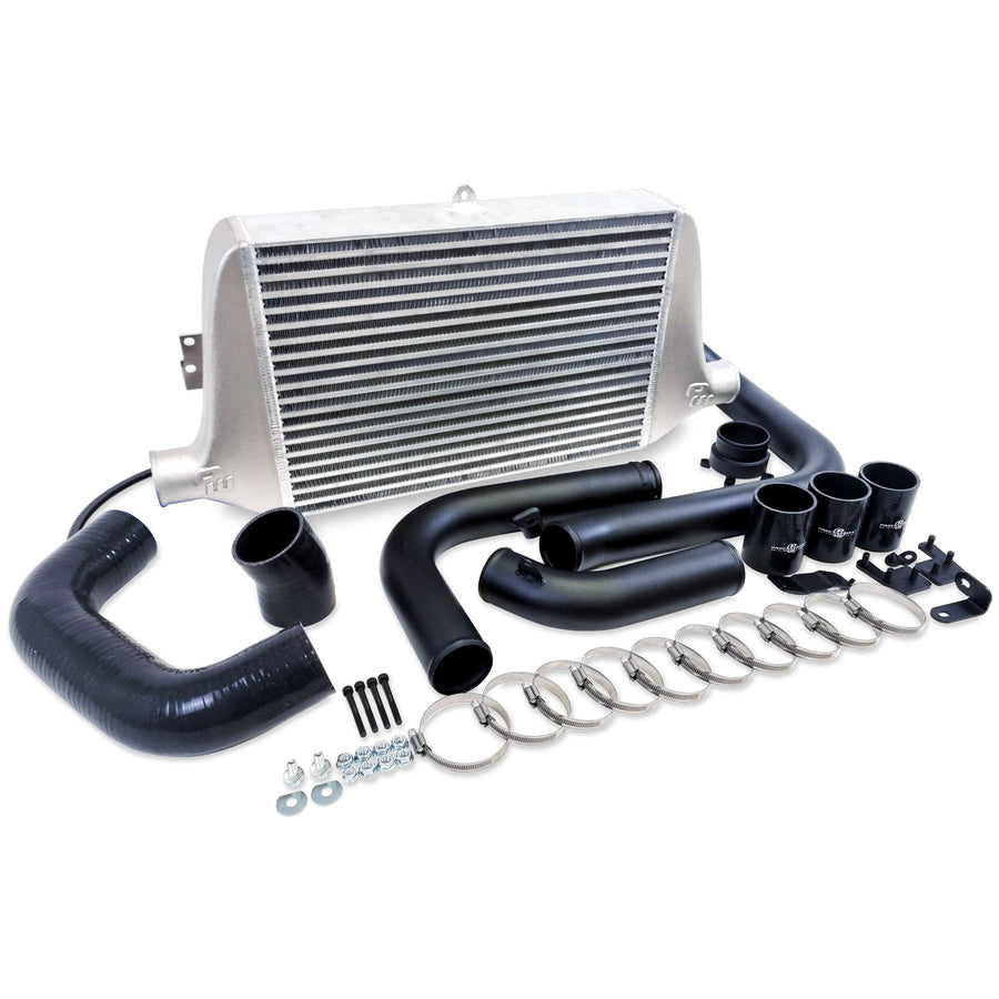 Process West Stage 2 100mm Front Mount Intercooler Kit w/Raw Finish Core - Subaru WRX VB