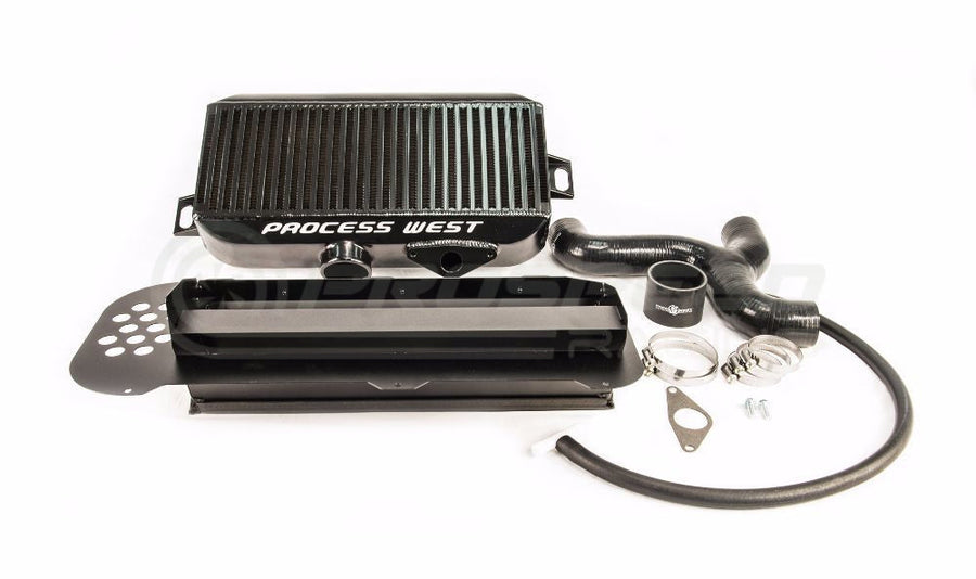 Process West Top Mount Intercooler Kit Black - Subaru Forester XT SG 03-08 02 STI Scoop