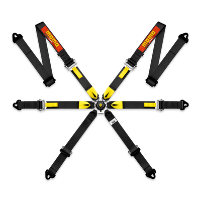 MOMO Italy Pro Driver Racing Harnesses 2″ – 6 Point – Black