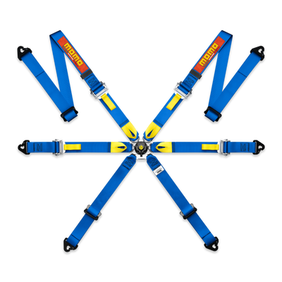 MOMO Italy Pro Driver Racing Harnesses 2″ – 6 Point – Blue