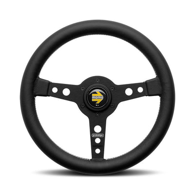 MOMO Prototipo Black Spokes Black Leather 320mm Steering Wheel - VPRO320BLKBR