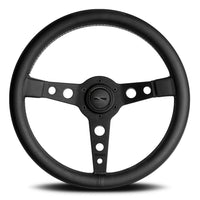 MOMO Prototipo Black Edition Black Leather 350mm Steering Wheel - VPROBLKED350R