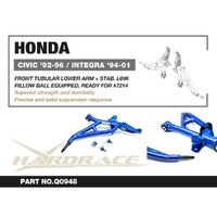 HARDRACE FRONT TUBULAR LOWER CONTROL ARM SET HONDA CIVIC '92-95, INTEGRA '94-01